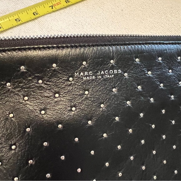 Marc Jacobs Italy studded black clutch pouch wristlet - Picture 4 of 5